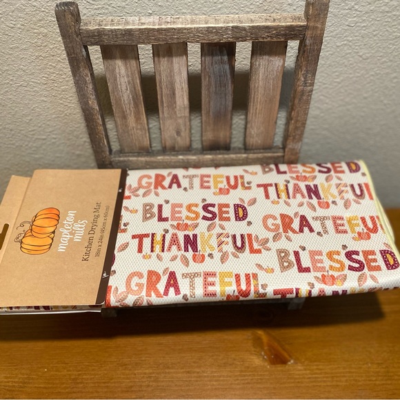 Thankful Grateful Blessed Dish Drying Mat, Fall Dish Drying Mat, Dish Drying Mat - Picture 9 of 12